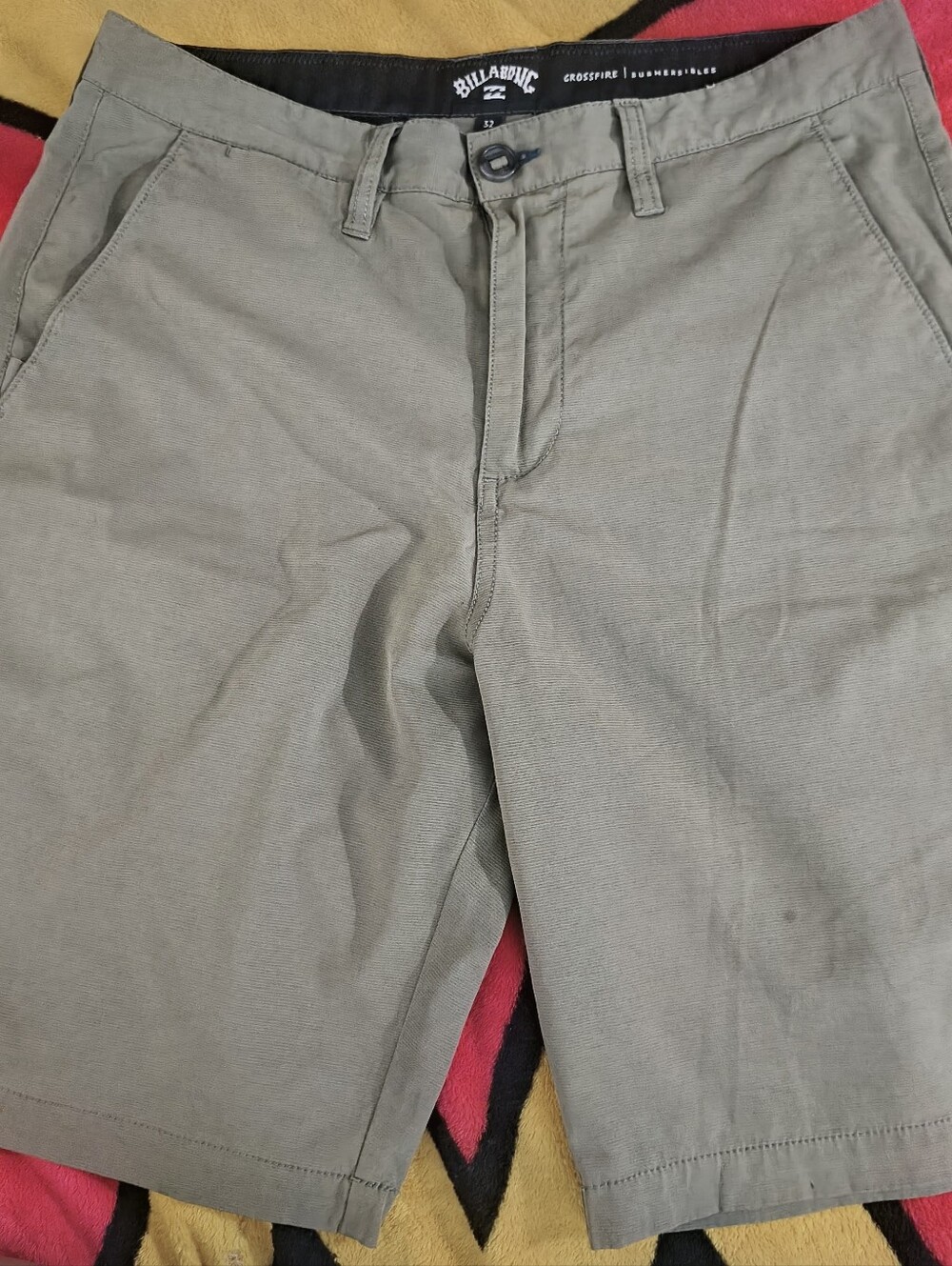 Billabong Olive Green Men's Crossfire Chino Shorts, Size 32/20, OBO